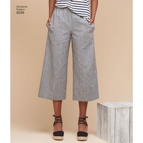 Simplicity Easy-To-Sew Misses Skirt Or Pants