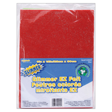 Glimmer EZ Felt 9"X12" 25/Pkg