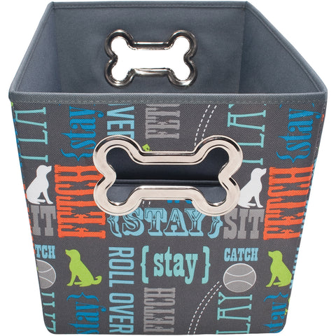 Fabric Pet Toy Bin 14.5"X10.75"X10"