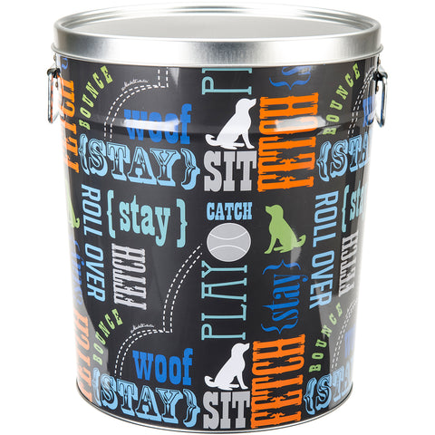 Tin Pet Food Container 10.25"X10.25"X11.88"