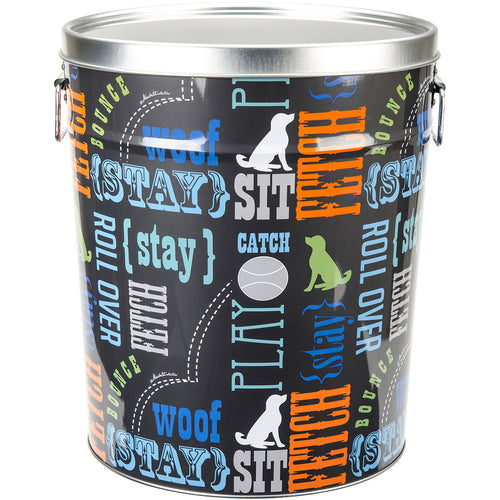 Tin Pet Food Container 10.25"X10.25"X11.88"