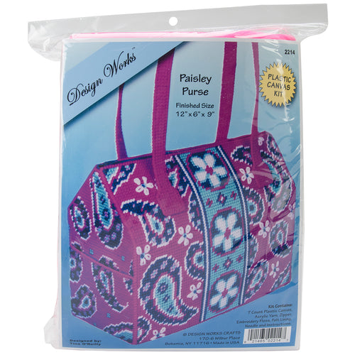 Design Works Plastic Canvas Purse Kit 9"X12"X6"