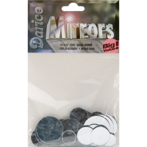 Round Glass Mirrors 25/Pkg