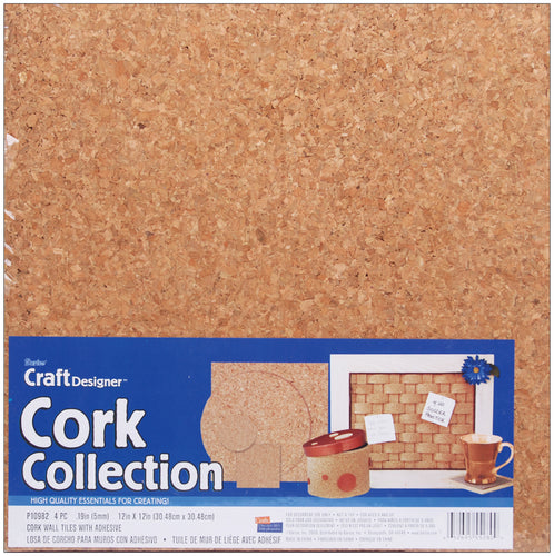 Darice Cork Tiles 12"X12"X5mm 4/Pkg