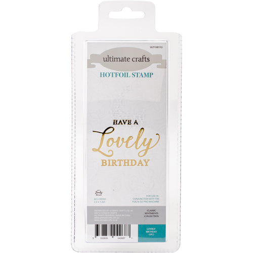 Ultimate Crafts Classic Sentiments Hotfoil Stamp 2.4"X1.6"