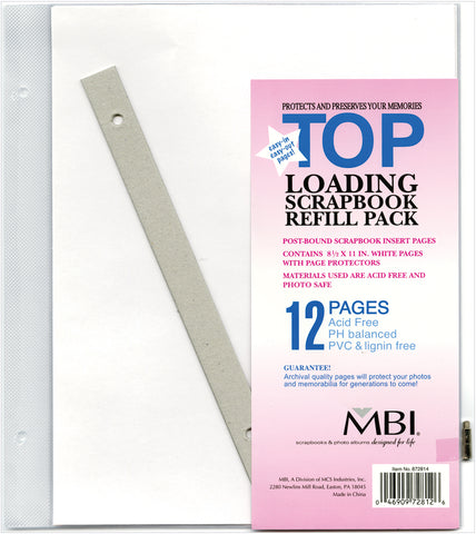 MBI Page Protectors 8.5"X11" 6/Pkg