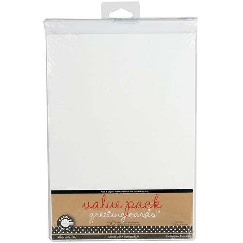 Canvas Corp Value Pack Greeting Cards/Envelopes 5"X7" 50/Pkg