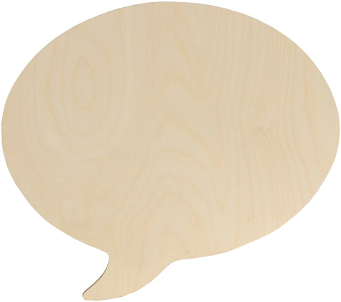 Baltic Birch Oval Speech Bubble