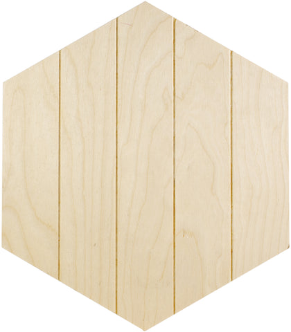 Baltic Birch Paneled Hexagon Shape