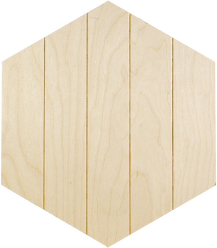 Baltic Birch Paneled Hexagon Shape