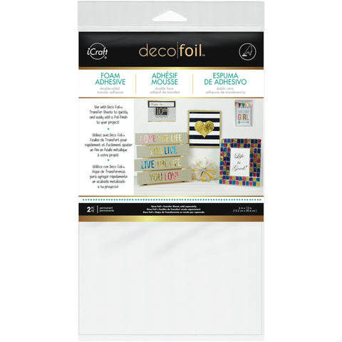 Deco Foil Foam Adhesive 6"X12" Sheet 2/Pkg
