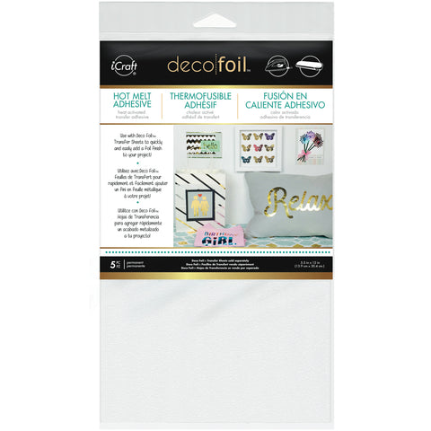 Deco Foil Iron-On Adhesive Transfer Sheet 5.5"X12" 5/Pkg