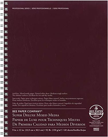 Bee Paper Company 808S60-912 Bee Paper Super Deluxe Sketch Pad, 9-Inch by 12-Inch