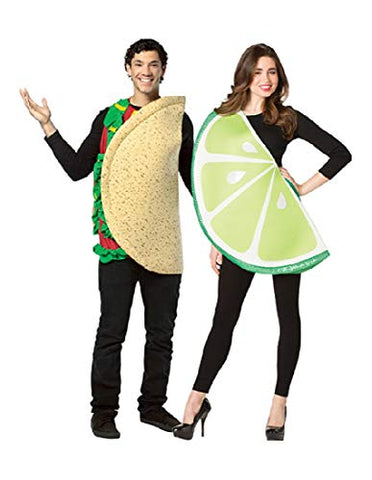 Rasta Imposta Lightweight Taco & Lime Slice Couples Halloween Costume, Adult One Size