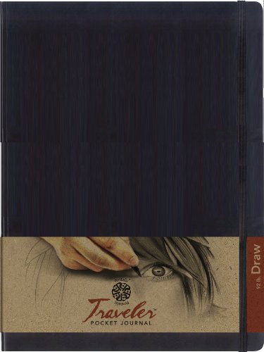 Pentalic Art Drawing Book, 12 by 9-Inch, Black