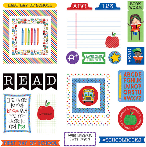 School Days Ephemera Cardstock Die-Cuts 26/pkg