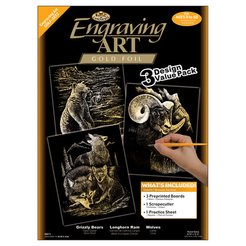 Foil Engraving Art Kit Value Pack 8.75"X11.5"