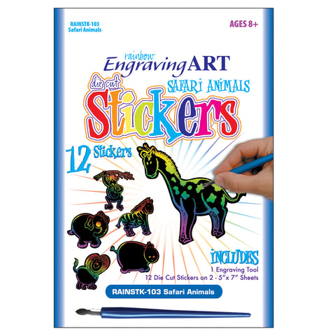 Rainbow Foil Engraving Art Stickers