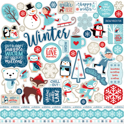 Celebrate Winter Cardstock Stickers 12"X12"