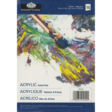 essentials(TM) Acrylic Artist Paper Pad 5"X7"