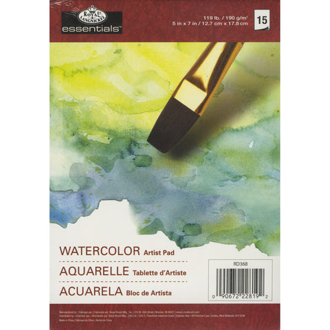 essentials(TM) Watercolor Artist Paper Pad 5"X7"