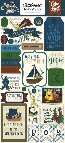 Adventure Awaits Chipboard 6"X13"
