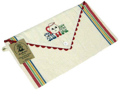 Aunt Martha's Vintage Stripe Sewing Sack 18"X9.5"
