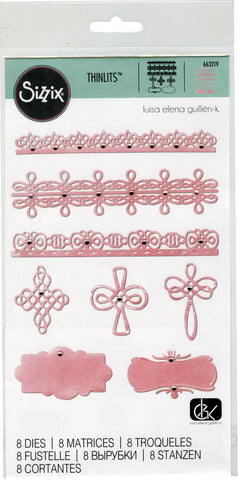 Sizzix Thinlits Dies By Luisa Elena Guillen-K 8/Pkg