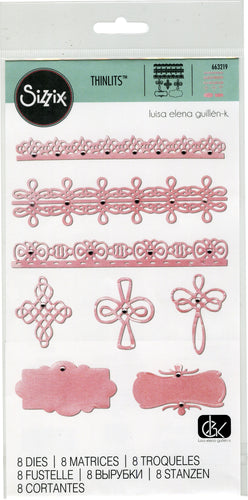 Sizzix Thinlits Dies By Luisa Elena Guillen-K 8/Pkg