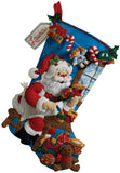 Bucilla Felt Stocking Applique Kit 18" Long