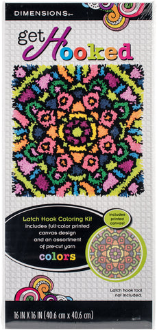 Dimensions Colorful Latch Hook Kit 16"X16"