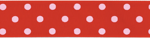Offray Polka Dot Grosgrain Ribbon 1-1/2"X9'