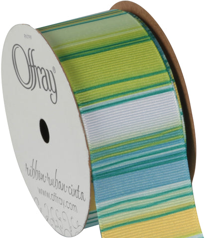 Offray Retro Stripe Ribbon 1-1/2"X9'