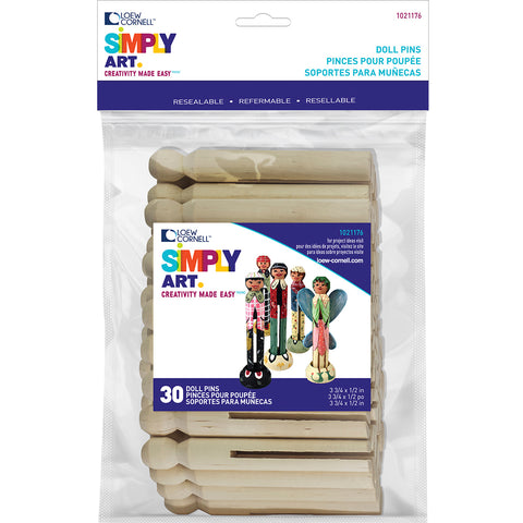 Simply Art Wood Doll Pins