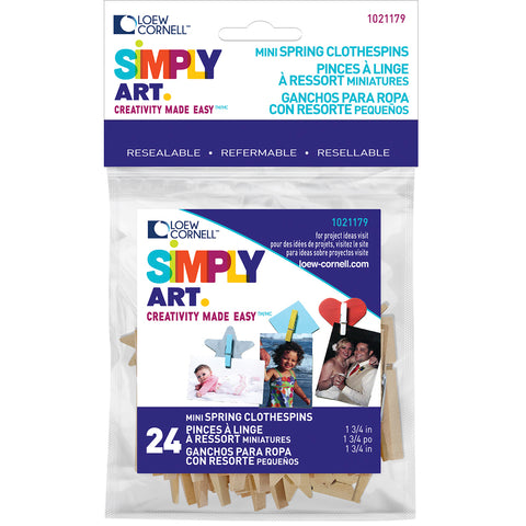 Simply Art Wood Mini Spring Clothespins