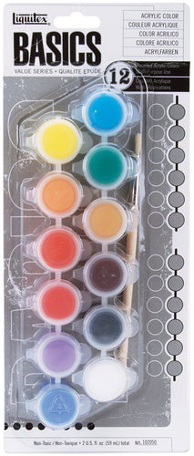 Liquitex BASICS Acrylic Paint Pots 5ml 12/Pkg