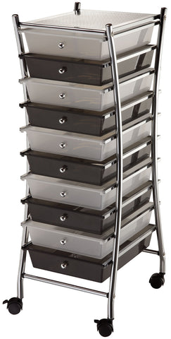 Alvin X-Frame Rolling Storage Cart W/10 Drawers