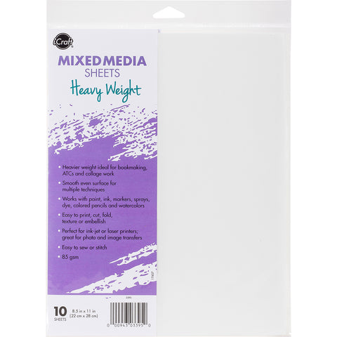 iCraft Mixed Media Sheets 8.5"X11" 10/Pkg