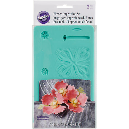 Flower Impression Molds 6.5"X4.5" 2/Pkg