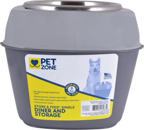 Pet Zone Store-N-Feed Single Dog Feeder