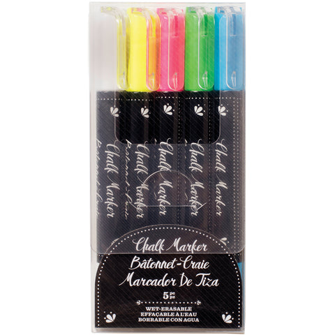 American Crafts Erasable Chalk Markers 5/Pkg