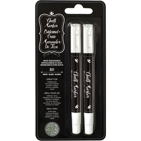 American Crafts Erasable Chalk Markers 2/Pkg