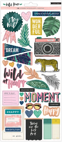 Wild Heart Cardstock Stickers 6"X12" 2/Pkg