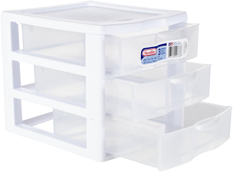 Sterilite Small 3 Drawer Storage Unit
