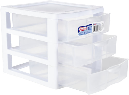 Sterilite Small 3 Drawer Storage Unit