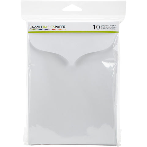 Bazzill Scallop Cards W/Envelopes 5"X7" 10/Pkg