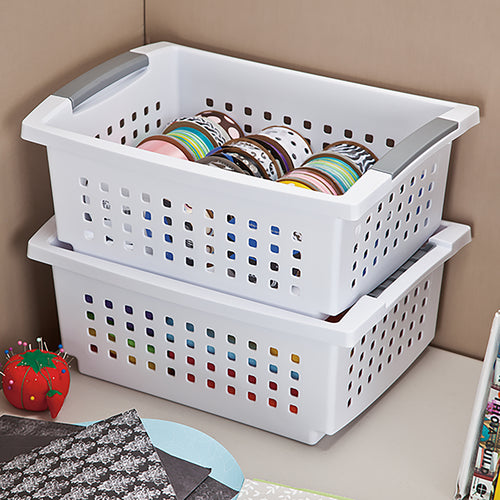 Sterilite Medium Stacking Storage Basket