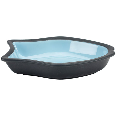Two Tone Color Fish Shape Design 6.5" Stoneware Dish