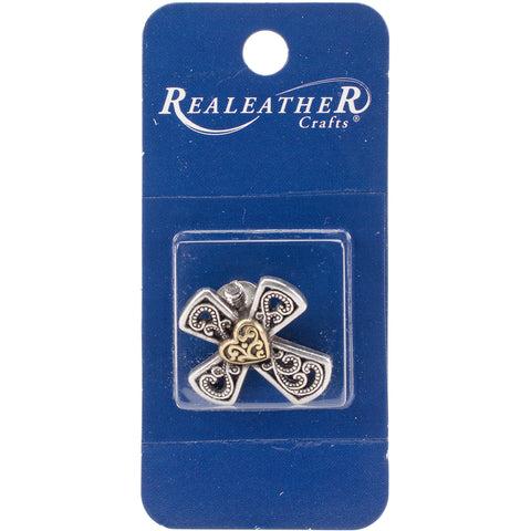 Concho Gold & Silver Screwback 1"