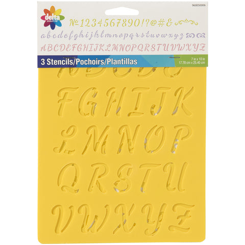 Delta Stencil 7"X10" 3/Pkg